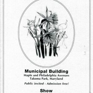 The Takoma Horticultural Club 1998 Flower Show program cover with an illustration of daffodils and other spring bulbs